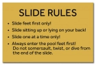 Oregon Waterpark Slide Rules Sign