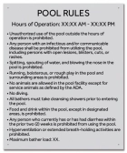 Rhode Island Pool Rules Sign