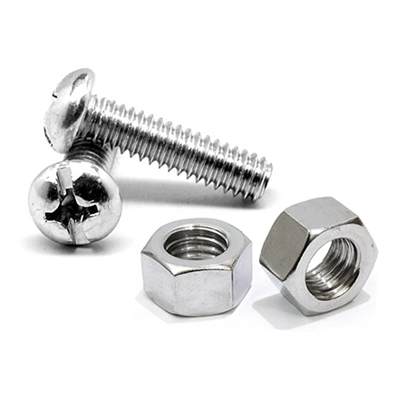Set of (2) Nuts and Bolts for use with in-ground post or movable base