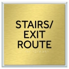 "Stairs/Exit Route" Egress Sign - CA Compliant