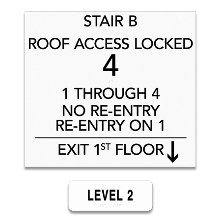 Stairwell ID (No Re-Entry) - Houston Code 4 or 5 Floors