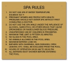 State Pool Sign - Spa Rules - Alabama Compliant