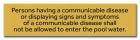 Tennessee Communicable Disease Pool Sign