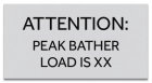 Utah Peak Bather Load Pool Sign