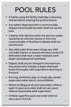 Utah Pool Rules Sign