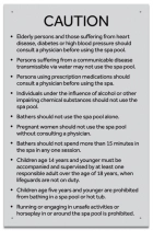 Utah Spa Rules Caution Sign