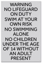 Virginia No Lifeguard Sign