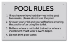 Virginia Pool Rules Sign