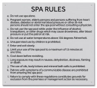 Virginia Spa Rules Sign