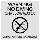 Warning! No Diving Sign