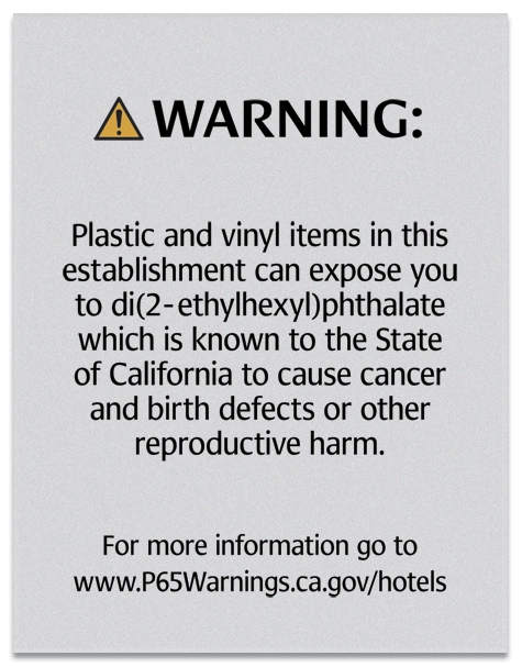 Warning Sign: Plastic and Vinyl
