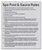 Washington DC Spa & Sauna Rules Sign