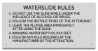 Wisconsin Waterslide Rules Sign