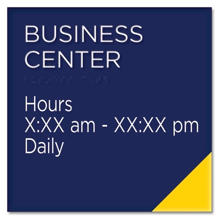 2-Line Common Room Sign w/Hours