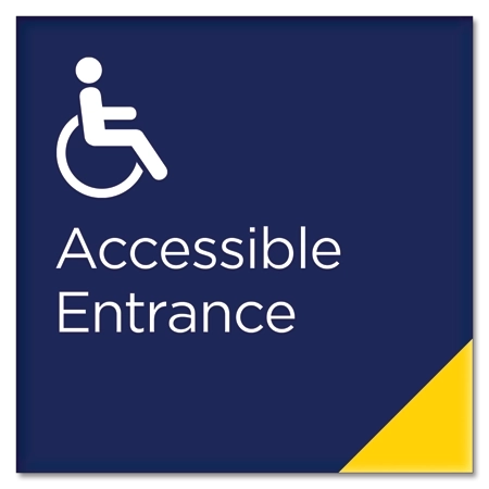 Accessible Entrance Sign w/ISA Symbol