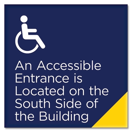 Accessible Entrance Sign w/ISA Symbol
