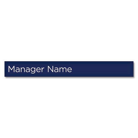 Additional Nameplate for Manager on Duty Sign