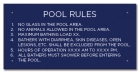 Baldwin County, Alabama Pool Rules Sign