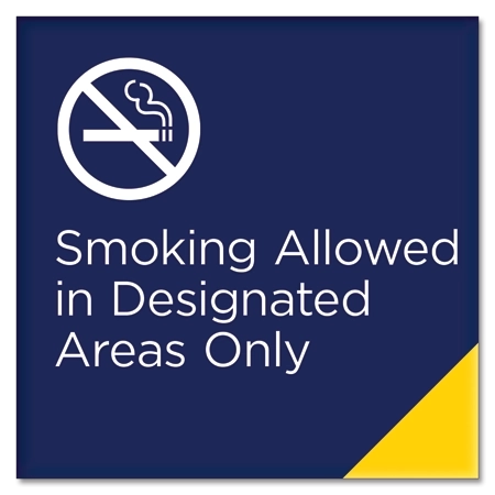 Designated Smoking Area Sign w/Symbol