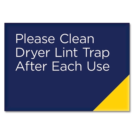 Dryer Lint Trap Sign