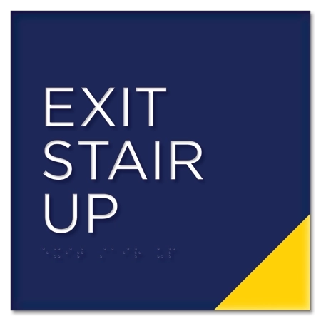 Exit Stair Up Egress Sign - CA Compliant