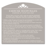 Fitness Center Rules Sign