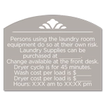 Guest Laundry Sign