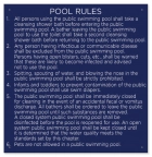 Hawaii Pool Rules Sign