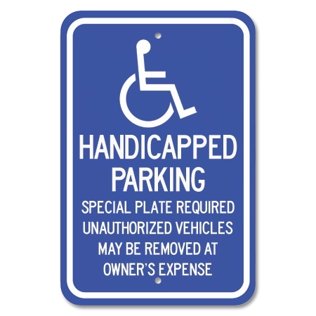 Massachusetts Handicapped Parking Sign