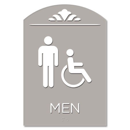 Men Sign w/Male & ISA Symbols