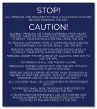 Mobile County, Alabama Spa Rules Sign