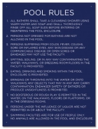 Nevada Pool Rules Sign
