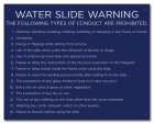 Nevada Water Slide Rules Sign