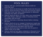 New Hampshire Pool Rules Sign