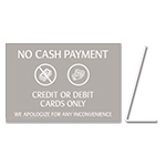 No Cash Payment - Easel Sign