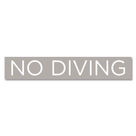 No Diving Sign
