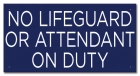 Oklahoma No Lifeguard Sign