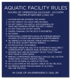 Oregon Pool Rules Sign