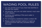 Oregon Wading Pool Rules Sign