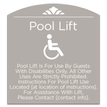 Pool Lift Rules w/ISA Symbol - Large