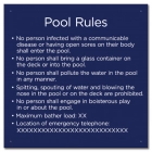Province Pool Rules Sign - Ontario Compliant: Canada