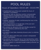 Rhode Island Pool Rules Sign