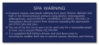 Rhode Island Spa Warning Sign