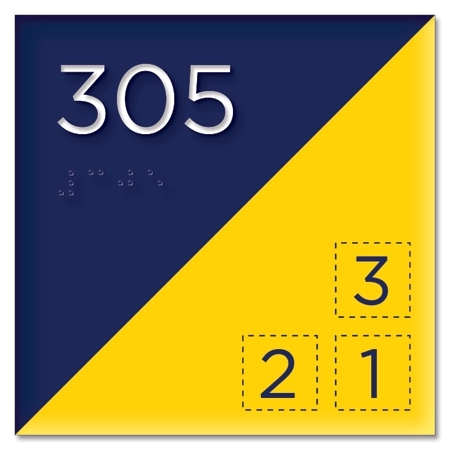 Room Number Sign w/Symbols