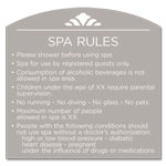 Spa Rules Sign