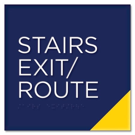 Stairs/Exit Route Egress Sign - CA Compliant