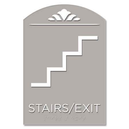 Stairs/Exit Sign w/Symbol