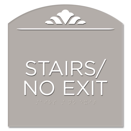 "Stairs/No Exit" Egress Sign - CA Compliant