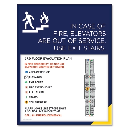 Standard Entrance Evacuation Plans - CA Compliant