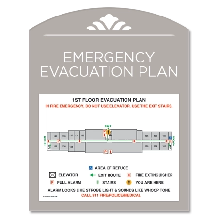 Standard Entrance Evacuation Plans - California Compliant